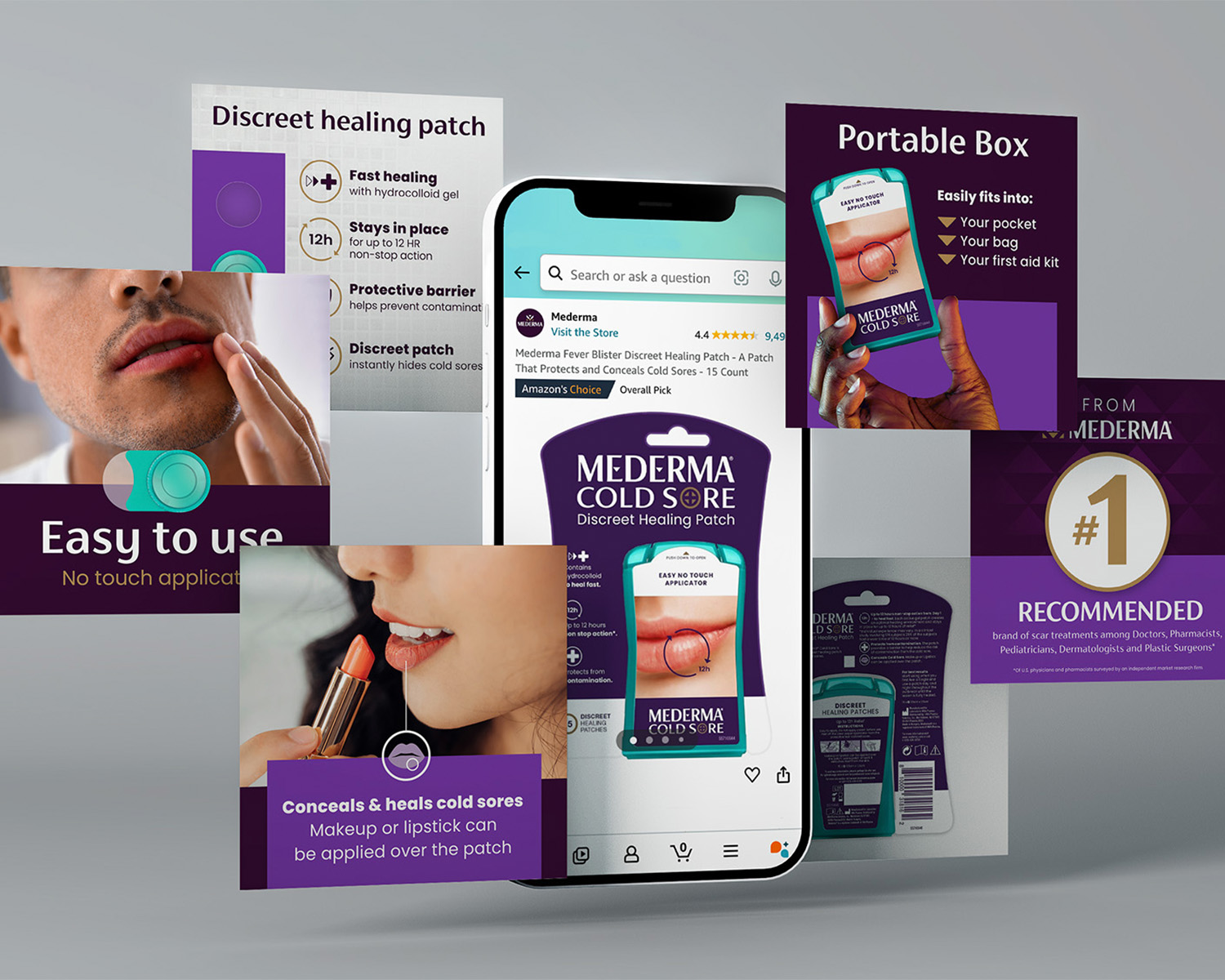 PDP images with phone mockup