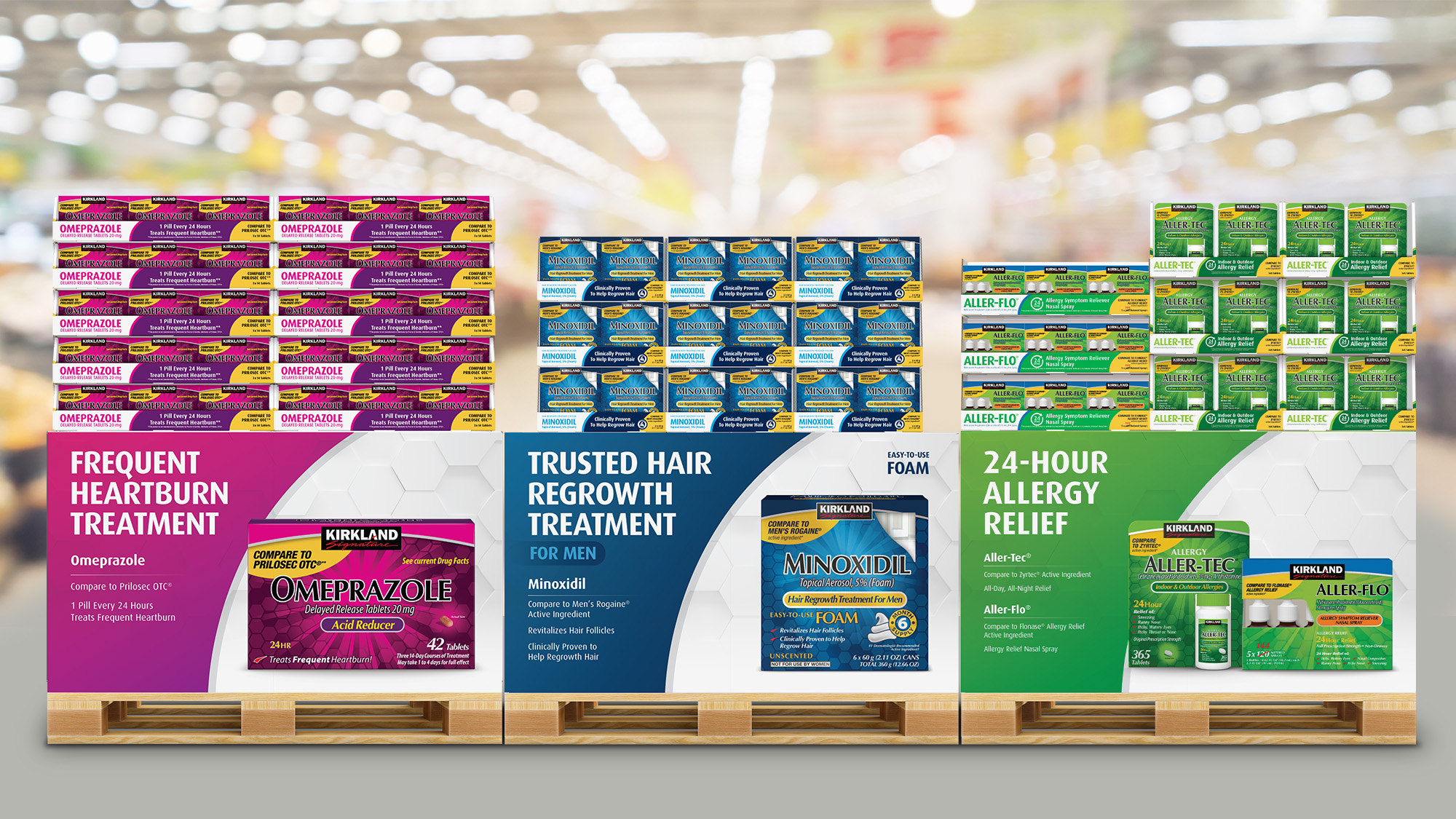 Pallet Display Mockups in Store